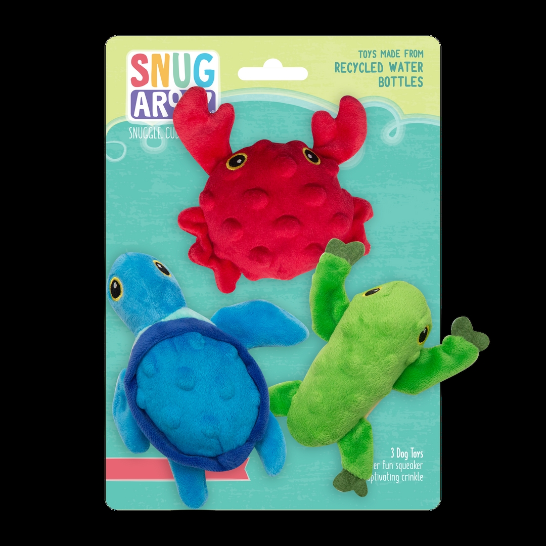 Picture of Snugarooz 105582 Lil Ocean Buddies Pet Toy - 3 Count