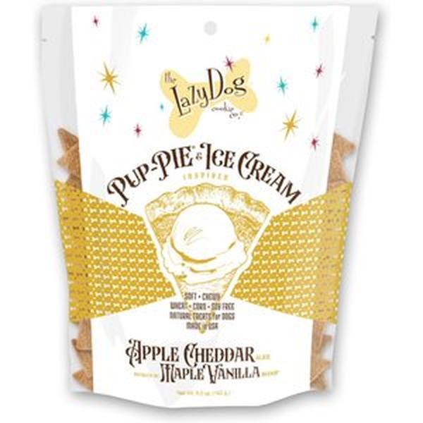 Picture of Lazy Dog Cookie 142030 5 oz Apple Cheddar with Maple Vanilla Pup-Pie & Ice Cream Slices Dog Treat - 10 Count