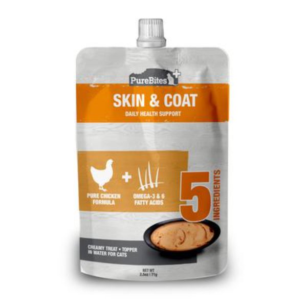Picture of Pure Treats 789163 2.5 oz Squeezable Skin & Coat Creamy Cat Treat - 15 Count