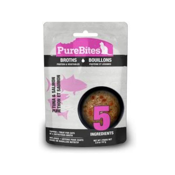 Picture of Pure Treats 789180 2 oz Tuna & Salmon Food Topping Cat Broths Food - 18 Count