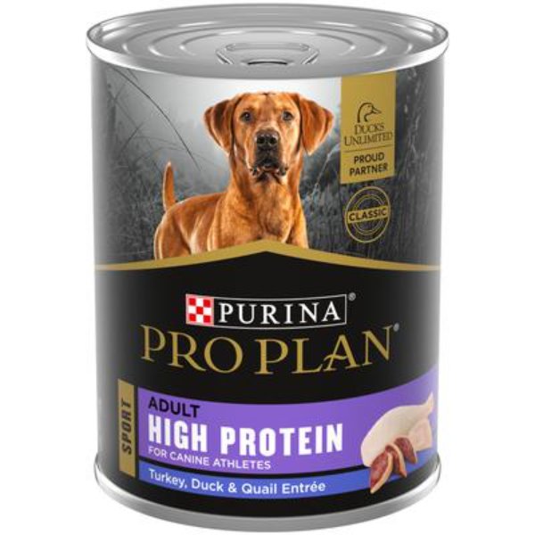 Picture of Nestle Purina Petcare 381939 13 oz Purina Pro Plan Sport High Protein Turkey&#44; Duck & Quail Entree Wet Dog Food - Pack of 12