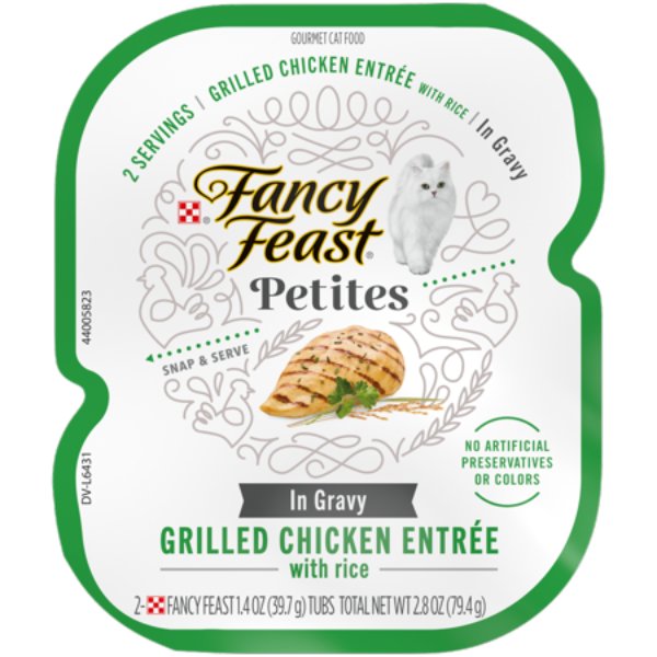 Picture of Nestle Purina Petcare 050398 2.8 oz Purina Fancy Feast Petites Gourmet Pate Grilled Chicken & Rice Wet Cat Food - Pack of 12