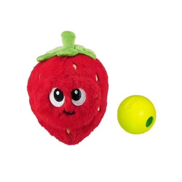 Picture of Kyjen 103818 Outward Hound Nina Ottosson Fruity Findz Interactive Plush Dog Toy&#44; Red