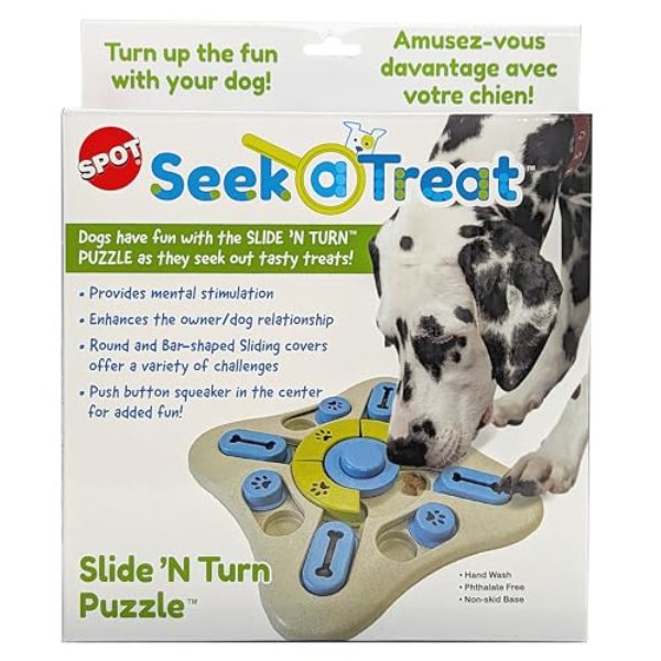 Picture of Ethical Products 103274 Seek a Treat Slide & Turn Puzzle Dog Toy