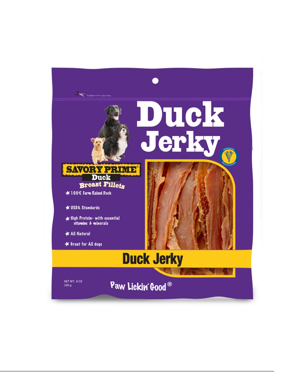 761298 8 oz Savory Prime Natural Duck Jerky Pet Treat