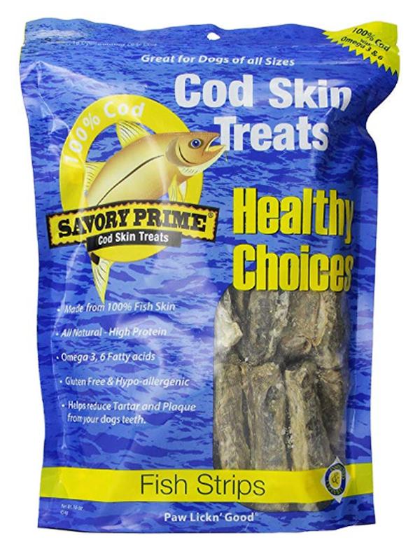 Picture of S&M Professionals 761447 4 oz Savory Prime Cod Skin Strips Dog Treat