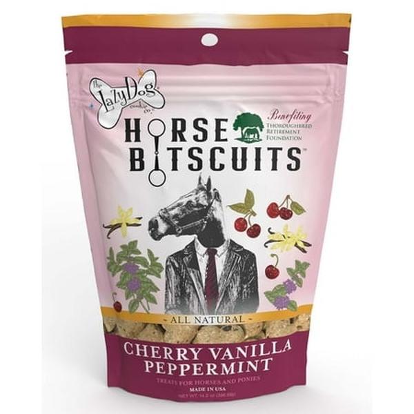 Picture of Lazy Dog Cookie 100452 14 oz Cherry&#44; Vanilla & Peppermint Horse Biscuits