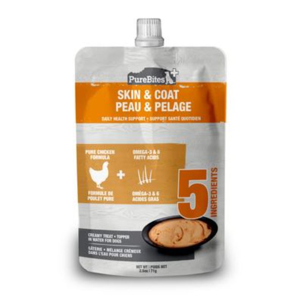 Picture of Pure Treats 789160 2.5 oz Skin & Coat Squeezables Dog Treat - 15 Count