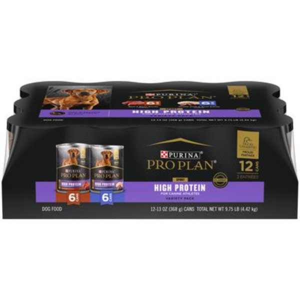 Picture of Nestle Purina Petcare 381940 13 oz Purina Pro Plan Sport High Protein Variety Pack Wet Dog Food - 12 Count