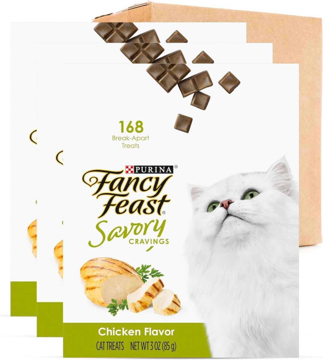 Picture of Nestle Purina Petcare 050959 1 oz Purina Fancy Feast Savory Cravings Chicken Flavor Cat Treat - Pack of 20
