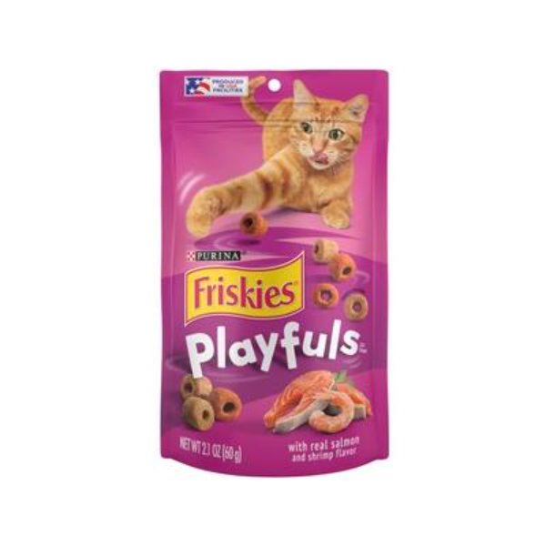 Picture of Nestle Purina Petcare 051023 2.1 oz Purina Friskies Playfuls with Salmon & Shrimp Flavor Cat Treat - Pack of 10