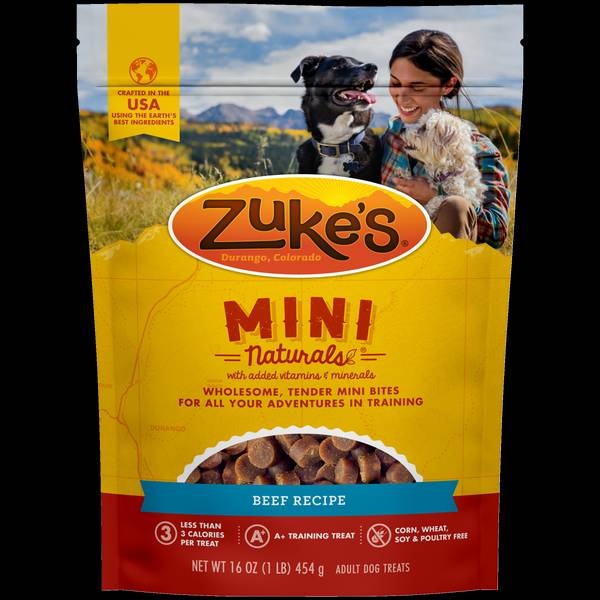 Picture of Merrick Pet Care 104707 16 oz Zukes Mini Naturals Soft Natural Beef Tender Dog Treat