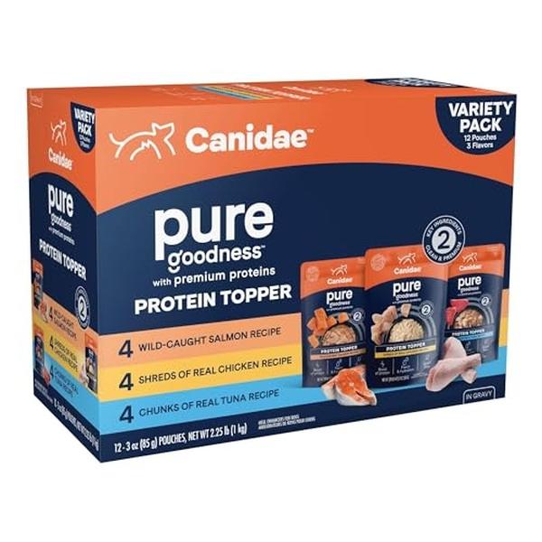 Picture of Canidae 102753 3 oz Pure Goodness Protein Topper Variety Pack - 12 Count