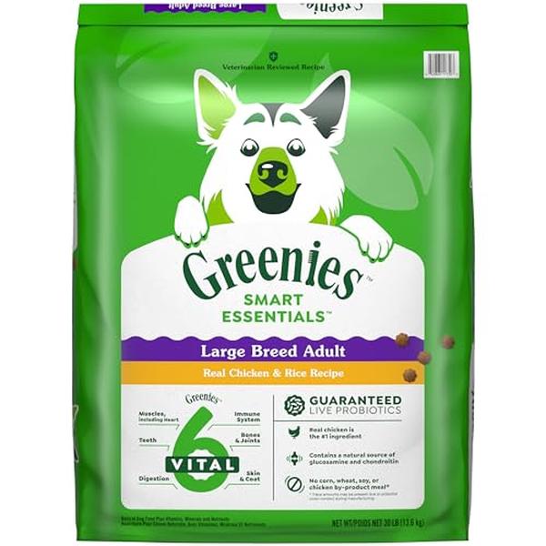 Picture of Greenies 101681 30 lbs Smart Essentials High Protein Real Chicken & Rice Recipe Large Breed Adult Dry Dog Food