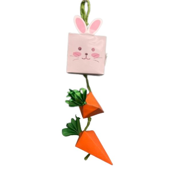 Picture of A&E Cage 103094 Nibbles Bunny & Carrot Box Small Animal Chew Toy