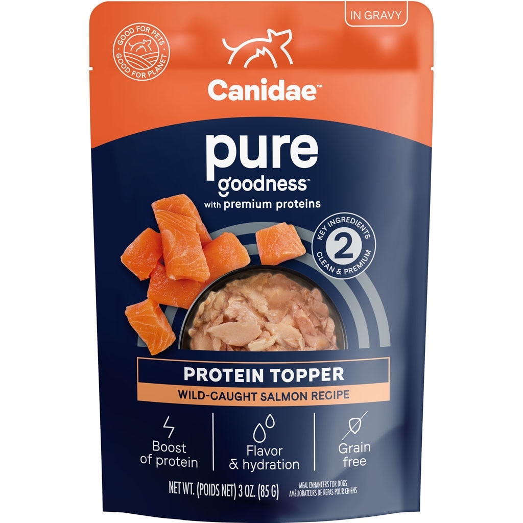 Picture of Canidae 102756 3 oz Pure Goodness Salmon Recipe Protein Topper Dog Food - 8 Count - Pack of 12