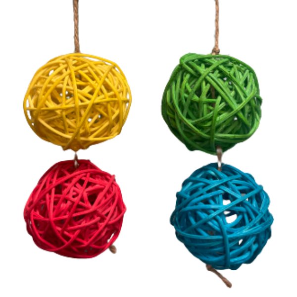 Picture of A&E Cage 103096 Nibbles Vine Ball on String Small Animal Chew Toy
