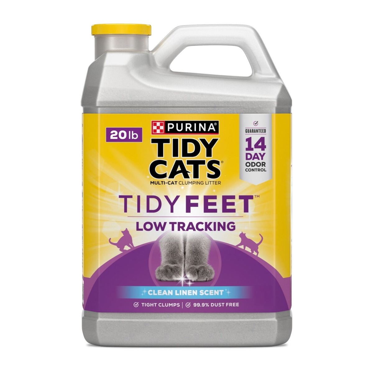 Picture of Golden Cat 104790 20 lbs Purina Tidy Cats Tidy Feet Clumping Scented Low Tracking Multi Cat Litter - 2 Count