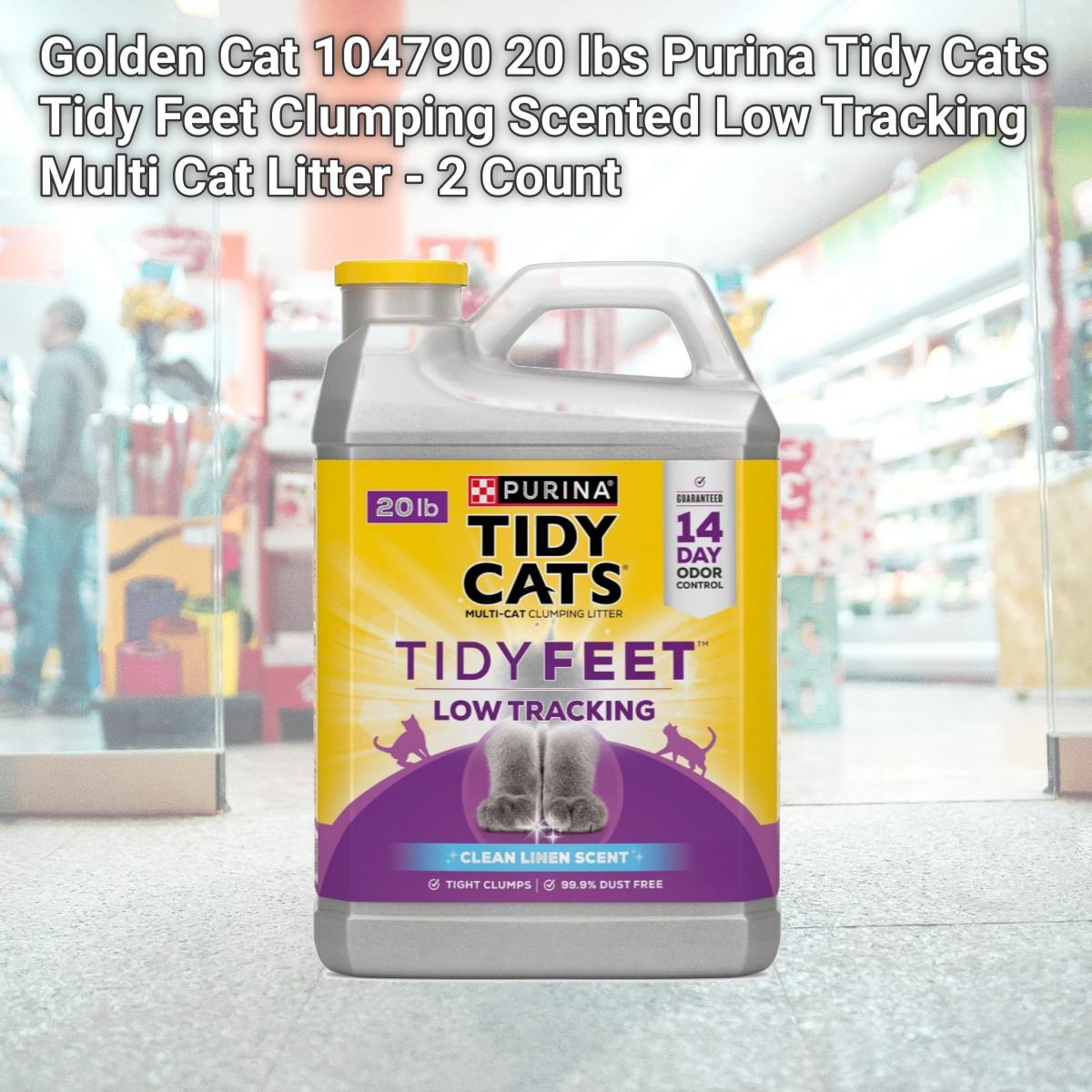 Picture of Golden Cat 104790 20 lbs Purina Tidy Cats Tidy Feet Clumping Scented Low Tracking Multi Cat Litter - 2 Count