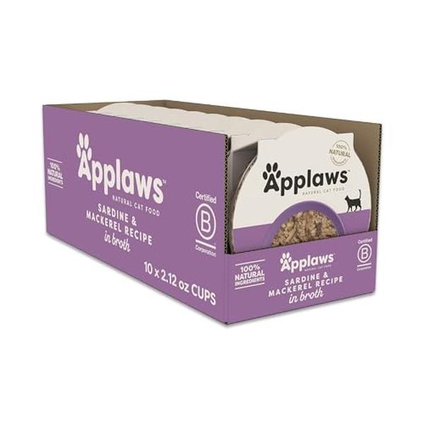 Picture of Applaws & MPM Products USA 104048 2.12 oz Sardine with Mackerel in Broth Natural Wet Cat Food - 10 Count