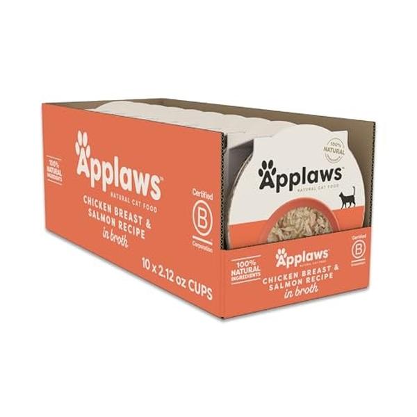 Picture of Applaws & MPM Products USA 104047 2.12 oz Chicken with Salmon in Broth Wet Cat Food - 10 Count
