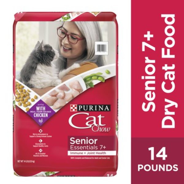 Picture of Nestle Purina Petcare 178935 14 lbs Purina Cat Chow 7 Plus Joint Health Dry Cat Food for Senior Cats
