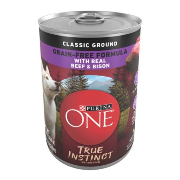 Picture of Nestle Purina Petcare 178928 13 oz Purina One True Instinct Classic Ground Grain-Free Wet Dog Food - Pack of 12