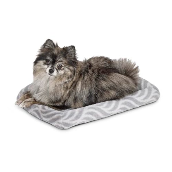 Picture of Midwest 104216 18 in. Quite Time Deluxe Wave Bolster Pet Bed&#44; Gray
