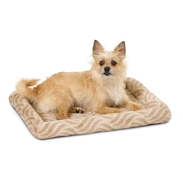 Picture of Midwest 104203 24 in. Quite Time Deluxe Wave Bolster Pet Bed&#44; Tan