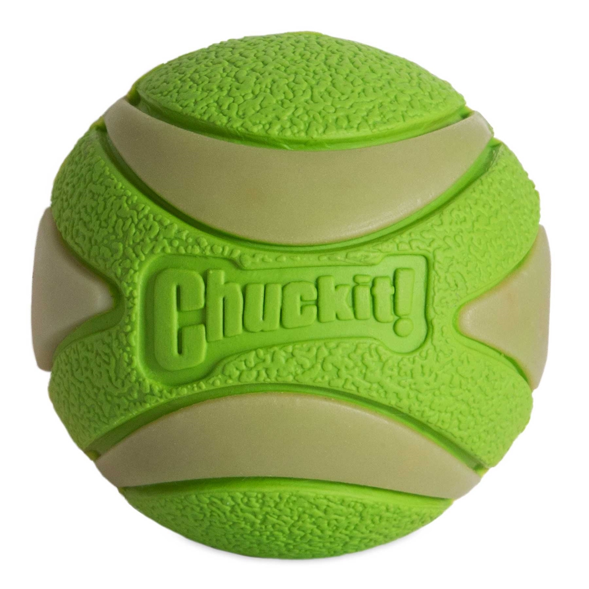 102808 Chuckit Max Glow Ultra Squeaker Ball, Green - Medium