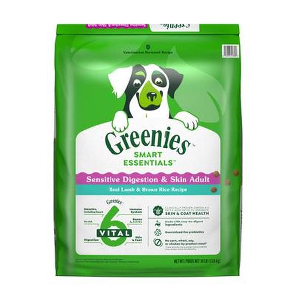 Picture of Greenies 101682 30 lbs Smart Essentials Sensitive Digestion & Skin Real Lamb & Brown Rice Recipe Adult Dry Dog Food