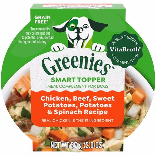 Picture of Greenies 101675 2 oz Chicken&#44; Beef & Sweet Potatoes Topper Dog Food - 10 Count