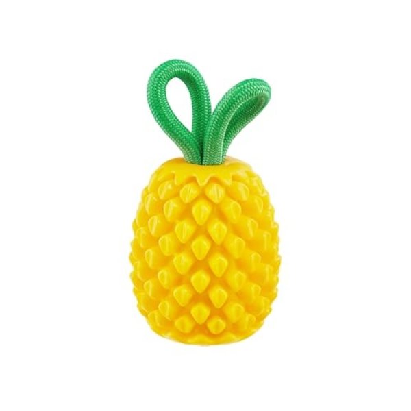 Picture of Kyjen 103814 Outward Hound Dental Pineapple Treat Stuffer Dog Toy&#44; Yellow - Medium