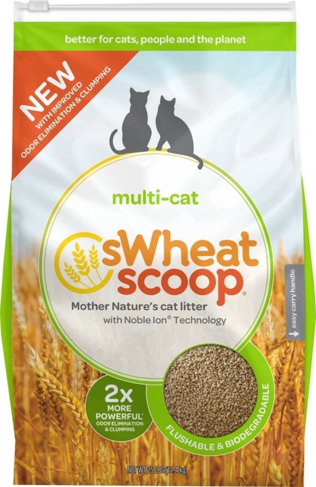 101986 28 lbs Multi-Cat Natural Clumping Wheat Cat Litter