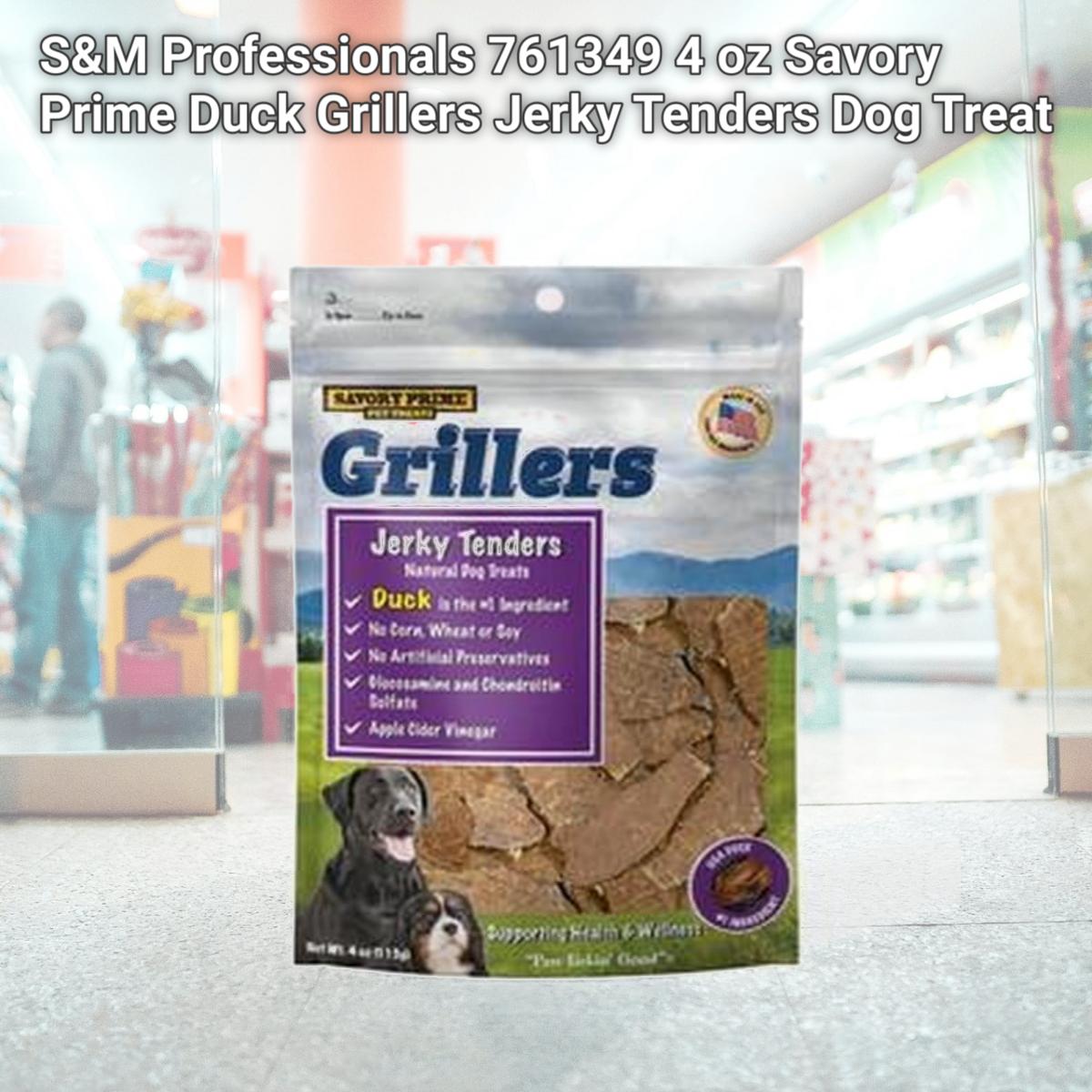 Picture of S&M Professionals 761349 4 oz Savory Prime Duck Grillers Jerky Tenders Dog Treat
