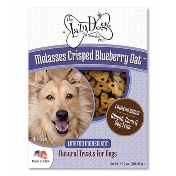 Picture of Lazy Dog Cookie 142024 14 oz Molasses Crisped Blueberry Oat Crunchy Cookies Dog Treat
