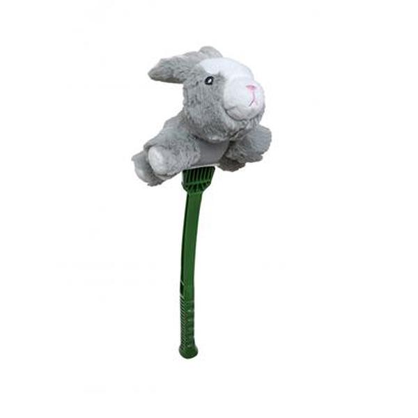 Picture of Flingerz 500064 Furry on Stick Rabbit Dog Toy