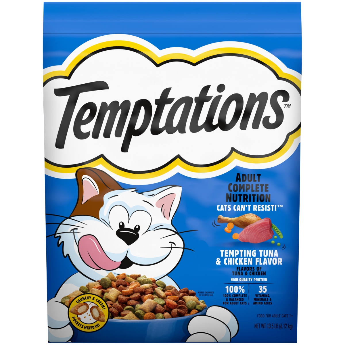 Picture of Mars Pet Care 103871 13.5 lbs Whiska Temptations Tuna & Chicken Flavor Adult Dry Cat Food