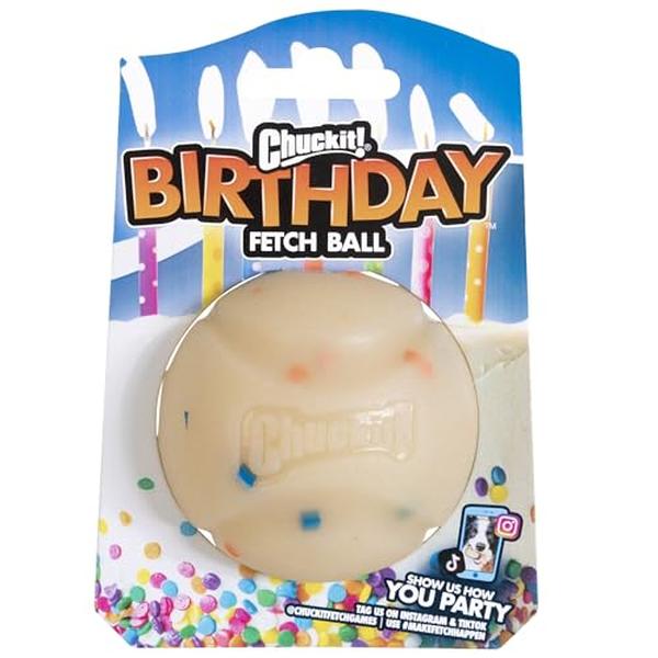 102809 Chuckit Birthday Fetch Ball for Dogs - Medium