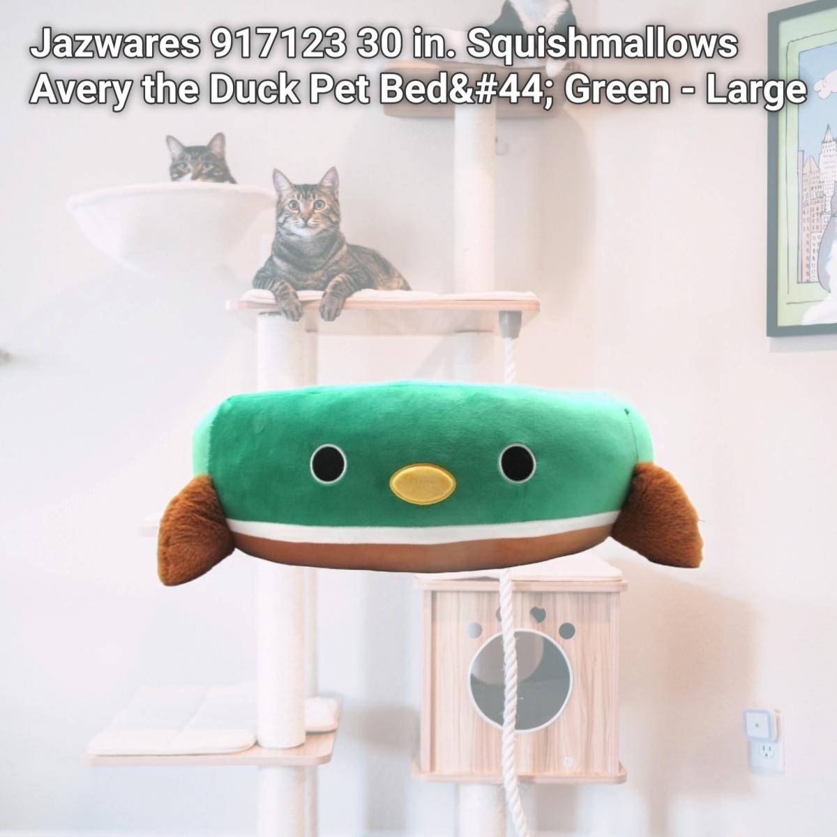 Picture of Jazwares 917123 30 in. Squishmallows Avery the Duck Pet Bed&#44; Green - Large