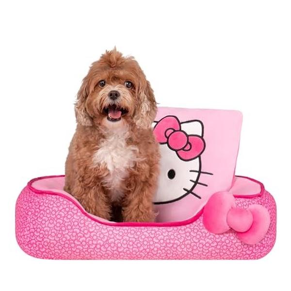 Picture of Jazwares 102935 Pet Bolster Bed with Printed Design & Machine Washable Removable Insert&#44; Pink - Small