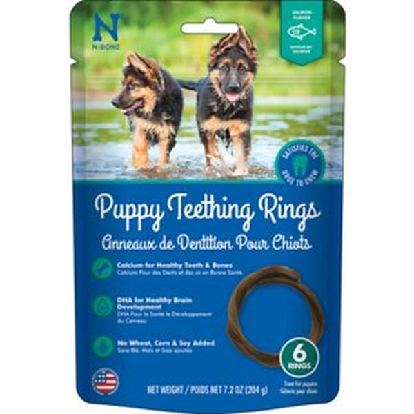 Picture of N-Bone 575067 7.2 oz Puppy Teething Rings Salmon Flavor Chew Treats - Pack of 6