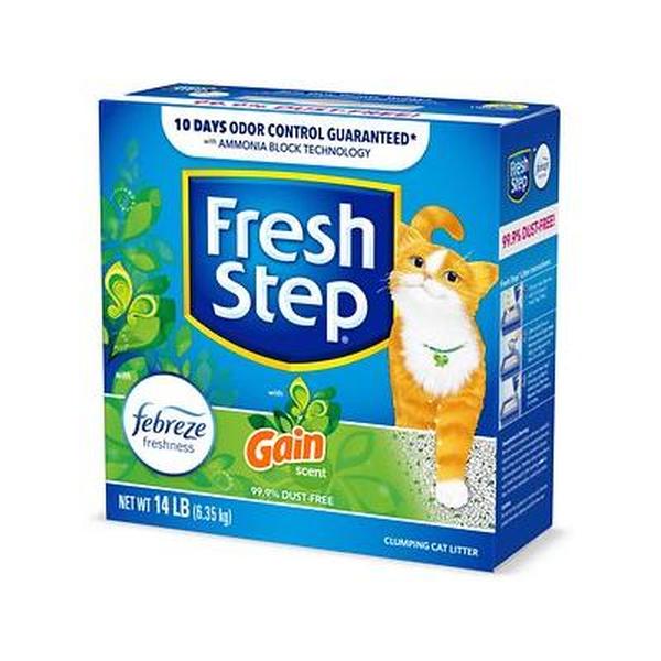 Picture of Everclean 261017 14 lbs Fresh Step Febreze Freshness Gain Scented Clumping Clay Cat Litter - Pack of 3
