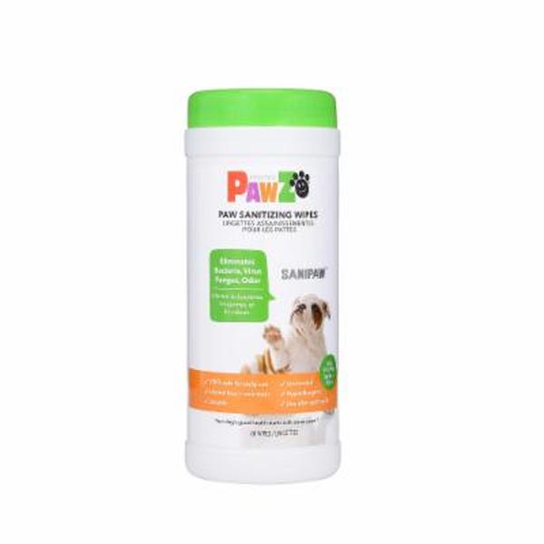 Picture of Monolith 975018 PAWZ Sanipaw Paw Sanitizing & Odor Eliminating Wipes - 60 Count