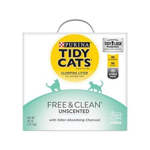 Picture of Golden Cat 702122 40 lbs Tidy Cats Free & Clean Unscented Clumping Scoop Litter Box