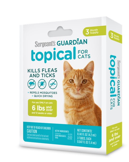 Picture of Sergeants Pet Care 484264 5 lbs Guardian Liquid Cat Flea & Tick Killer - 3 Count