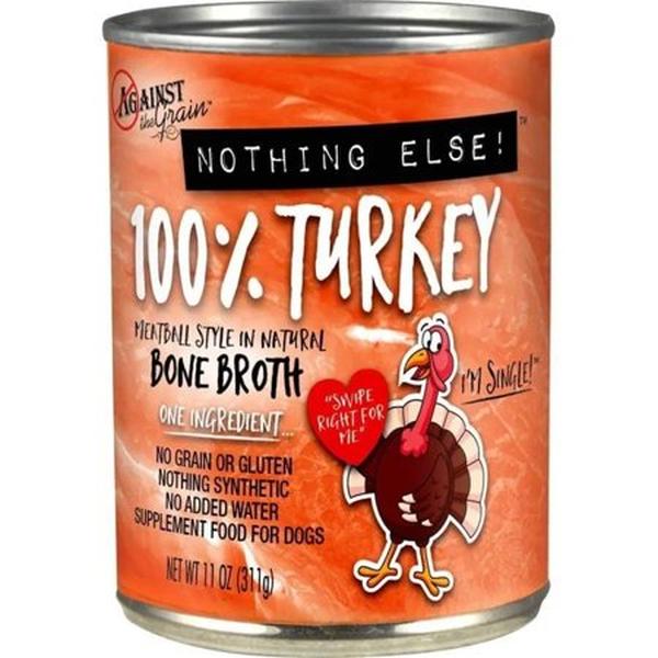 Picture of Evangers & Against The Grain 776070 11 oz Nothing Else One Ingredient Turkey Dog Food - Pack of 12