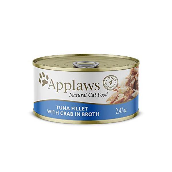 Picture of Applaws & MPM 868026 2.47 oz Tuna Fillet Natural Wet Cat Food with Crab in Broth - Pack of 24