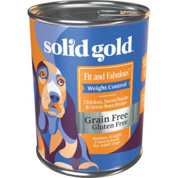 Picture of Solid Gold Pet 937381 13.2 oz Fit & Fabulous Chicken&#44; Sweet Potato & Green Bean Weight Control Grain Free Wet Dog Food - Pack of 6