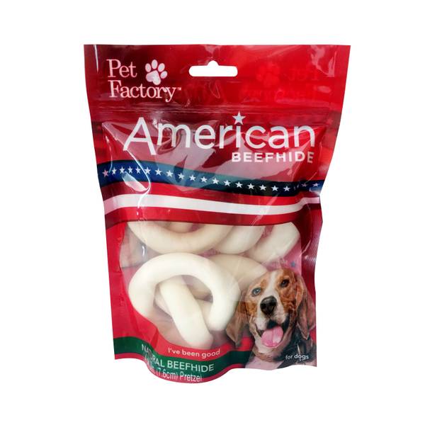 Picture of Pet Factory 949159 3 in. American Beefhide Pretzels - Pack of 3